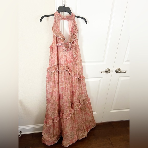 Anthropologie BHLDN Landon Organza 3D Ruffle Floral Maxi Dress - Picture 5 of 10